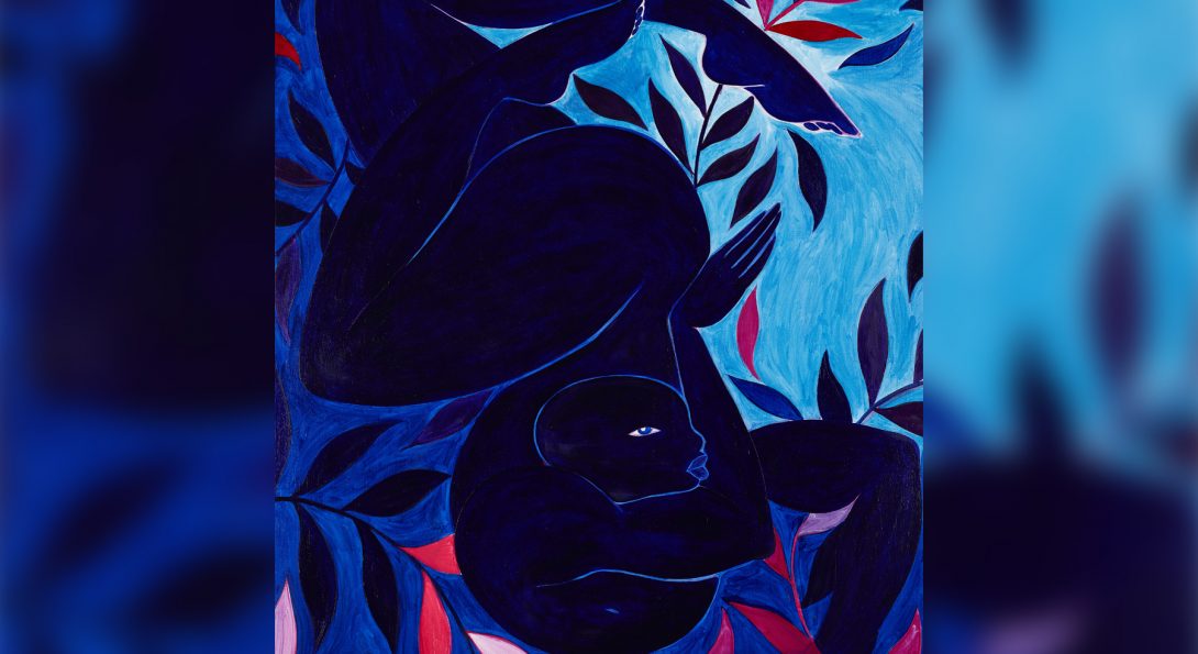 An oil painting by Tunji Adeniyi-Jones