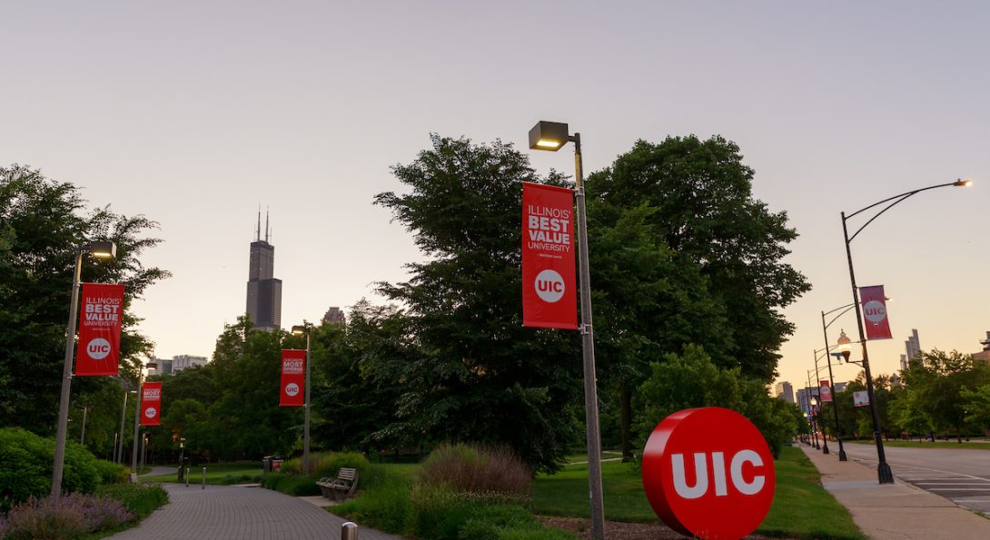 UIC campus at dawn